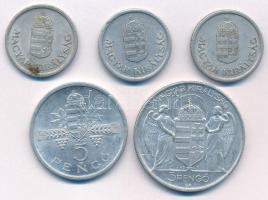 1941-1944. 1P Al (3xklf) + 1943. 5P Al + 1945. 5P Al T:XF-VF