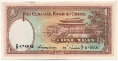 Kína 1936. 1Y "Central Bank of China" T:XF
China 1936. 1 Yuan "Central Bank of China...