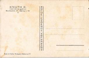 Knuth fűtés reklám. Knuth K. mérnök és gyáros, vízvezeték, központi fűtés. Budapest VII. Garay utca ...