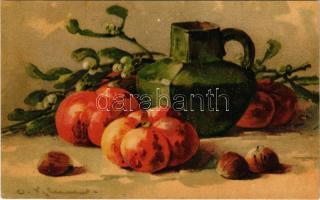 Still life art postcard. G.O.M. 2257. s: C. Klein (EK)