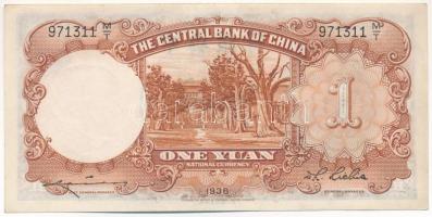 Kína 1936. 1Y "Central Bank of China" T:XF China 1936. 1 Yuan "Central Bank of China&...