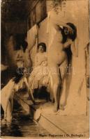 Bagno Pompeiano / Erotic nude lady art postcard s: G. Barbaglia (EB)