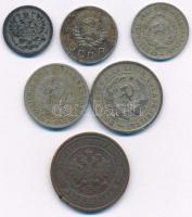 Szovjetunió 1932-1943. 10k-20k (4xklf) + Orosz Birodalom 1903. 5k Ag + 1912. 2k Cu T:VF,F
Soviet Un...