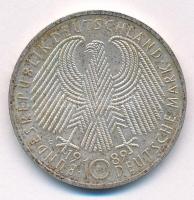 Német Szövetségi Köztársaság 1989G 10M Ag "40 éves az NSZK" T:AU patina 
Federal Republic...