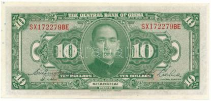 Kína 1928. 10$ "Central Bank of China" T:XF China 1928. 10 Dollars "Central Bank of China" C:XF Krause P#197e