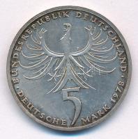 NSZK 1978F 5M Ag "Baltazár Neumann halálának 225. évfordulója" T:AU patina 
FRG 1978F 5 M...