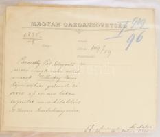 cca 1900-1940 Faluszövetség, Magyar Gazdaszövetséggel kapcsolatos nyomtatvány és okmány gyűjtemény,2...