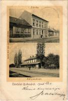 1906 Arad, Új-Arad; zárda, pályaudvar, vasútállomás. Mayr Lajos kiadása / convent, railway station (...