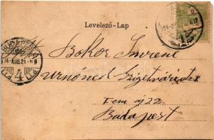 1904 Brassó, Kronstadt, Brasov; Marktplatz mit der schwarzen Kirche / Piac tér, Fekete templom, J.L....