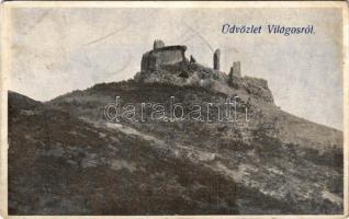 1913 Világos, Siria; Világosi várrom. Wéber János kiadása / Cetatea Siriei / castle ruins