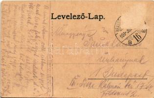 1909 Piski, Simeria; Római katolikus és református templom. Főző József kiadása / churches. Art Nouv...