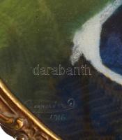 Bardócz Dezső (1880-1944): Lányportré, 1916. Pasztell, papír. Jelezve balra lent. Dekoratív, üvegeze...