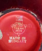 Zsolnay ökörvér mázas gömbváza. Jelzett, kis kopással, m: 7 cm