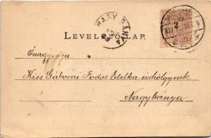 1899 (Vorläufer) Nagyvárad, Oradea; Szent László tér, takarékpénztár, Held S. üzlete. Sonnenfeld A. ...