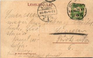 1908 Nagyvárad, Oradea; Ferenc József laktanya. Helyfi László kiadása / military barracks (EK)