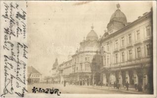 1918 Kolozsvár, Cluj; utca, üzletek / street, shops. photo (EK)