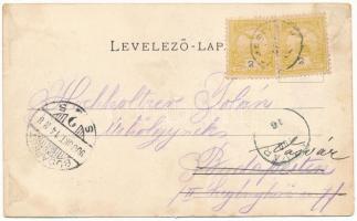 1900 Verespatak, Goldbach, Rosia Montana; Arany zúzdák a bányában. Dunky fivérek kiadása / gold mine...