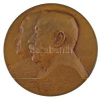 Telcs Ede (1872-1948) 1912. &quot;Wertheim Ármin és neje Grünfeld Irma&quot; bronz emlékérem (55mm) T:2 / Hungary 1912. &quot;Ármin Wertheim and his wife, Irma Grünfeld&quot; Br commemorative medallion. Sign.: Ede Telcs (55mm) C:XF HP 6107.