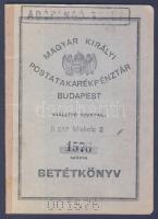 1946 Magyar Királyi Postatakarékpénztár betétkönyve