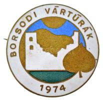 1974. &quot;Borsodi vártúrák&quot; zománcozott bronz jelvény T:AU