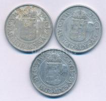 1941-1943. 2P Al (3xklf) hamis sarló-kalapács ellenjeggyel T:XF,VF korrózió