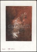 Szalay Pál (1953-2015), össz. 3 db mű: Vázlatok, 1997. Olaj, karton, 2 db jelzett, papírlapra kasíro...