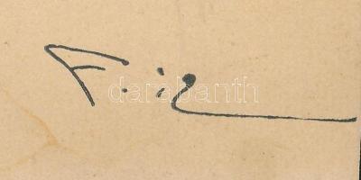 Olvashatatlan jelzéssel: Sors. Vegyes technika, papír, 25x20 cm