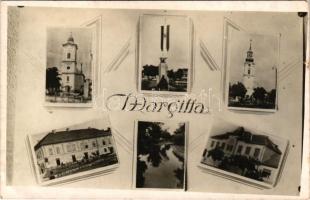 Margitta, Marghita; templomok, országzászló / churches, Hungarian flag (fl)