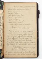 cca 1850-1890 2 db füzet/notesz kézzel írt versekkel, nagyrészt magyar, kisebb részben német nyelven...