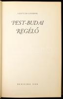 Lestyán Sándor: Pest-Budai regélő. Bp., 1940, Officina, 1 t.+245+1 p.+ 5 (egy kihajtható táblával) t. Kiadói fél-pergamenpapír-kötésben, a kötéstáblán a budai várat ábrázoló fém plakettel, sérült gerinccel.