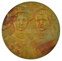 Osztrák-Magyar Monarchia 1911. "Károly főherceg és Zita esküvőjére" aranyozott bronz emlékérem. "PRINZESSIN ZITA V. PARMA - ERZHERZOG KARL FRANZ JOSEF - ZUR VERMäHLUNG 1911" (55mm) T:XF Austro-Hungarian Monarchy 1911. "To the Wedding of Archduke Carl and Zita" gilt bronze commemorative medallion (55mm) C:XF