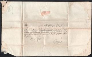 1831 Eperjes, Tarkovics Gergely (1744-1841) görögkatolikus megyéspüspök aláírásával ellátott, latin ...