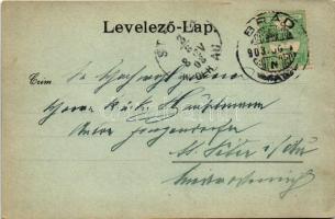 1903 Brád, este / night. Ábrahám István kiadása (EK)