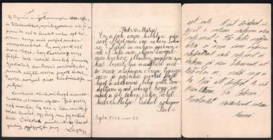 1906-1909 Szendrői Mór (1853-1929), a Győri Kereskedelmi és Iparkamara titkárának fejléces levélpapí...