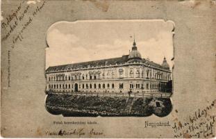 1907 Nagyvárad, Oradea; Felső kereskedelmi iskola. Sebő Imre kiadása / school. Art Nouveau (EK)