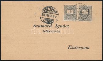 1900 1kr pár levelezőlapon &quot;NAGY-LIPNIK&quot; - Esztergom