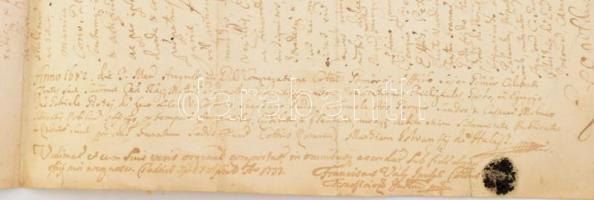 1733 Berdacz és más családok nemessége (1682) igazolásának másolata 1733-ból. LIót császár nemesi cí...