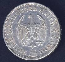 Német 3. Birodalom 1936A 5M Ag "Hindenburg" T:3