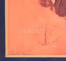 Barta Mária (1897-1969): Lendületes formák. Vegyes technika, papír, jelezve balra lent, üvegezett fa...