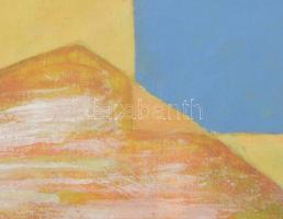 Barta Mária (1897-1969): Geometrikus formák. Vegyes technika, papír, jelezve balra lent, üvegezett f...