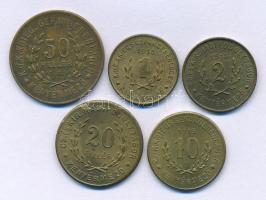 Kenyérmező / Hadifogolytábor 1915. 1f Cu + 2f Cu + 10f Cu + 20f Cu + 50f Cu T:AU,XF
Hungary / Kenyé...