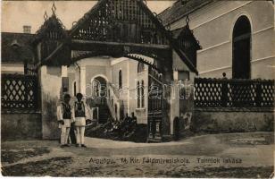 Algyógy, Geoagiu; M. kir. földmíves iskola, tanulók lakása. Ferencz Pepi kiadása / farmer school, students' apartment (EK)