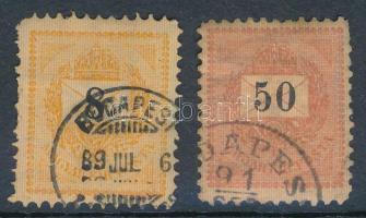 1888-1889 8kr + 50kr