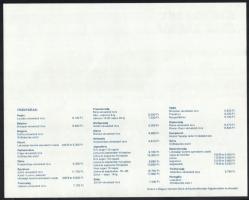 1982 MALÉV Külföldi Társasutazás prospektus, benne árlistával, 31+5 p