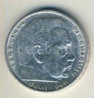 Német 3. Birodalom 1936A 5M Ag "Hindenburg" T:2/3 ph