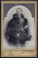 Orbán Balázs (1873-?) aljegyző, gazdaszövetségi igazgató, keményhátú fotó Hajdu Sándor marosvásárhelyi műterméből, törésnyommal, feliratozva, 16,5×10,5 cm