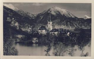 Bled lake, castle and parish church
