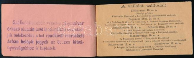 1896 Bp., Millenniumi kiállítás - "Millennium" utazási és ellátási vállalat útmutatója
