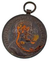 1917. "Károly Bronz Vitézségi Érem" bronz kitüntetés mellszalag nélkül T:VF 1917. Hungary "Bronze Gallantry Medal" (FORTITVDINI) bronze decoration without ribbon C:VF NMK 310.