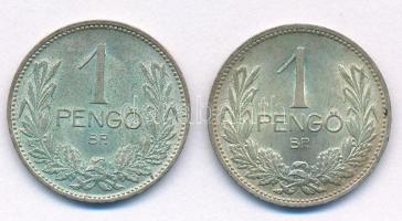 1937. 1P + 1939. 1P Ag (2x) T:AU,XF patina Adamo P66